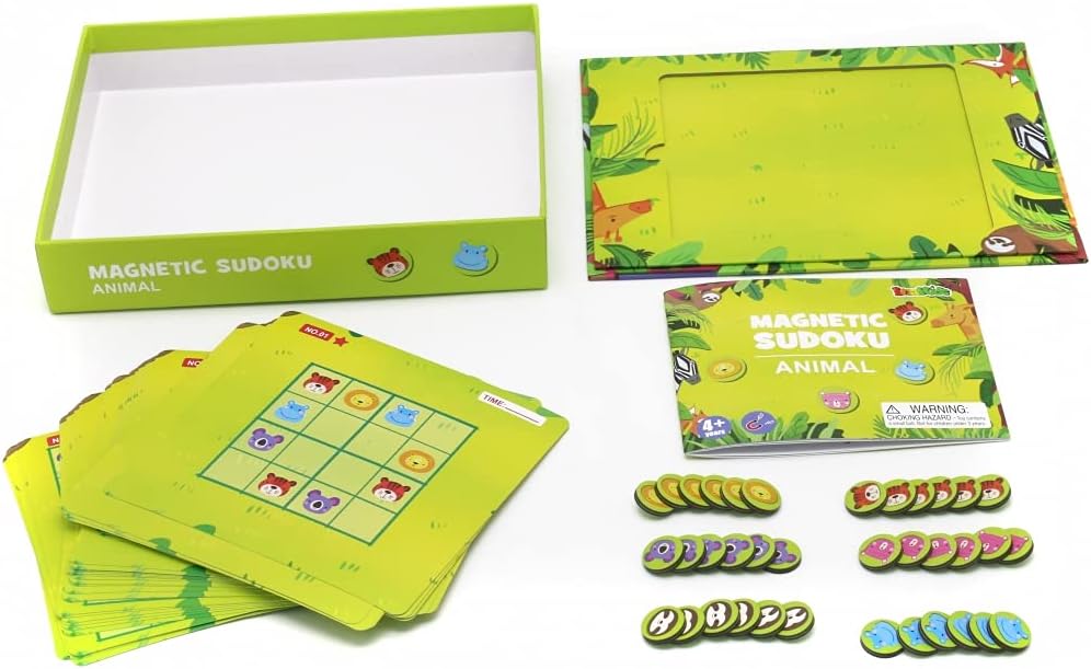 FS1095 Magnetic Animal Themed Sudoku Play Boards Set