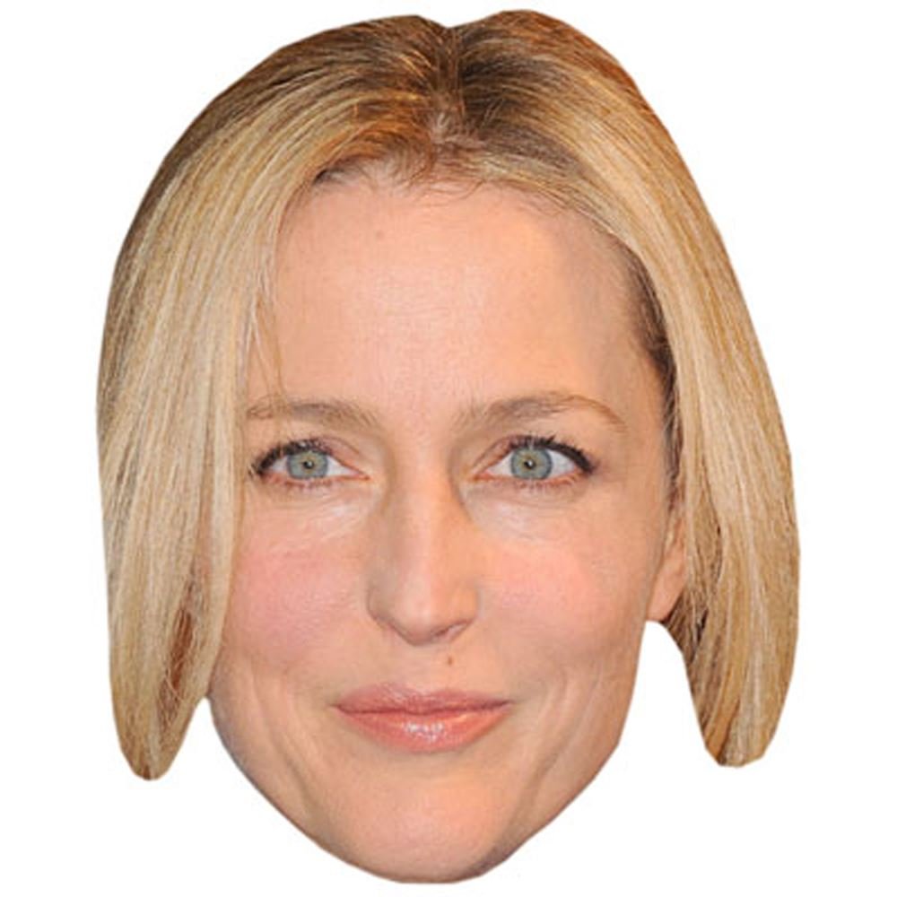 Celebrity Cutouts Lifelike Gillian Anderson Celebrity Mask, Flat Card Face, Fancy Dress Mask
