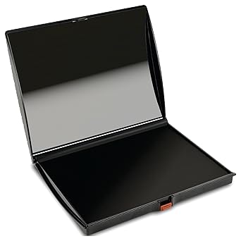 AS-SHI0940188 Shiny Large Stamp Pad, Felt, Plastic Cover, S4, 5" x 7", Black Ink