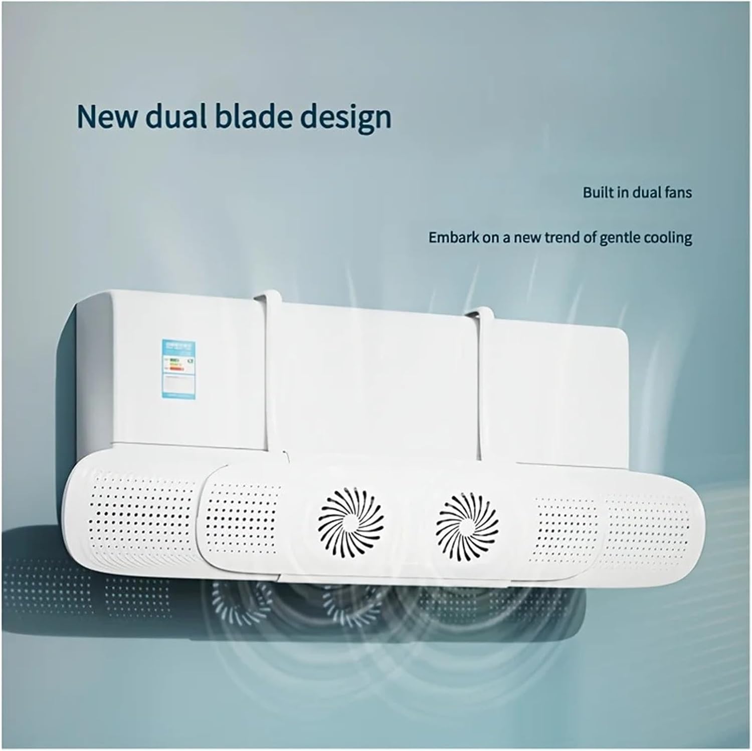 Dual-Blade Air Conditioner Baffle – Anti-Direct Blow Accessory, Universal Wall-Mounted Cooling & Heating Deflector For Bedrooms