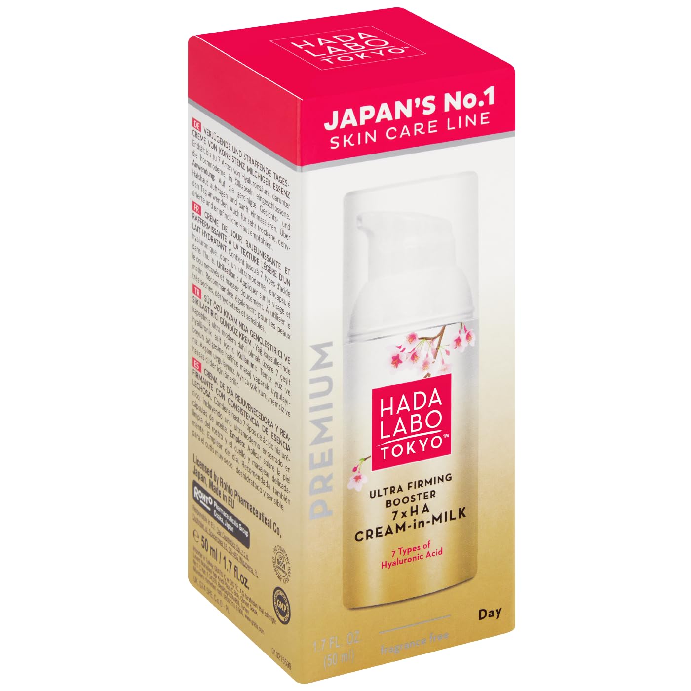Hada Labo Tokyo Premium Tagescreme Ultra Reafirmierend & Feuchtigkeitsspendend mit Hyaluronsäure 50ml