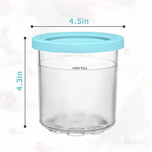 Miniatura 4 de GHQYP Creami Pint Containers, for Ninja Kitchen Creami, Icecream Container Bpa-Free,Dishwasher Safe Compatible NC301 NC300 NC299AMZ Series Ice Cream