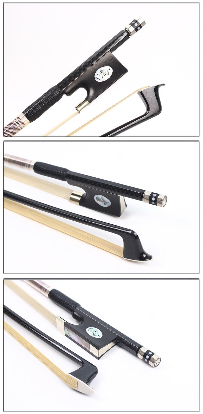 Violín Partes De Repuest Arco De Violín De Fibra De Carbono Elaborado Cuidadosamente