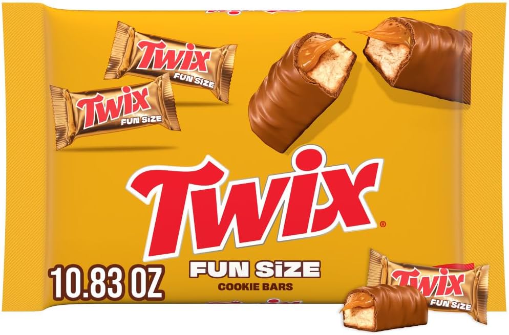 Fun Size Caramel Cookie Chocolate Candy Bars - 10.83 oz Bulk Candy Bag