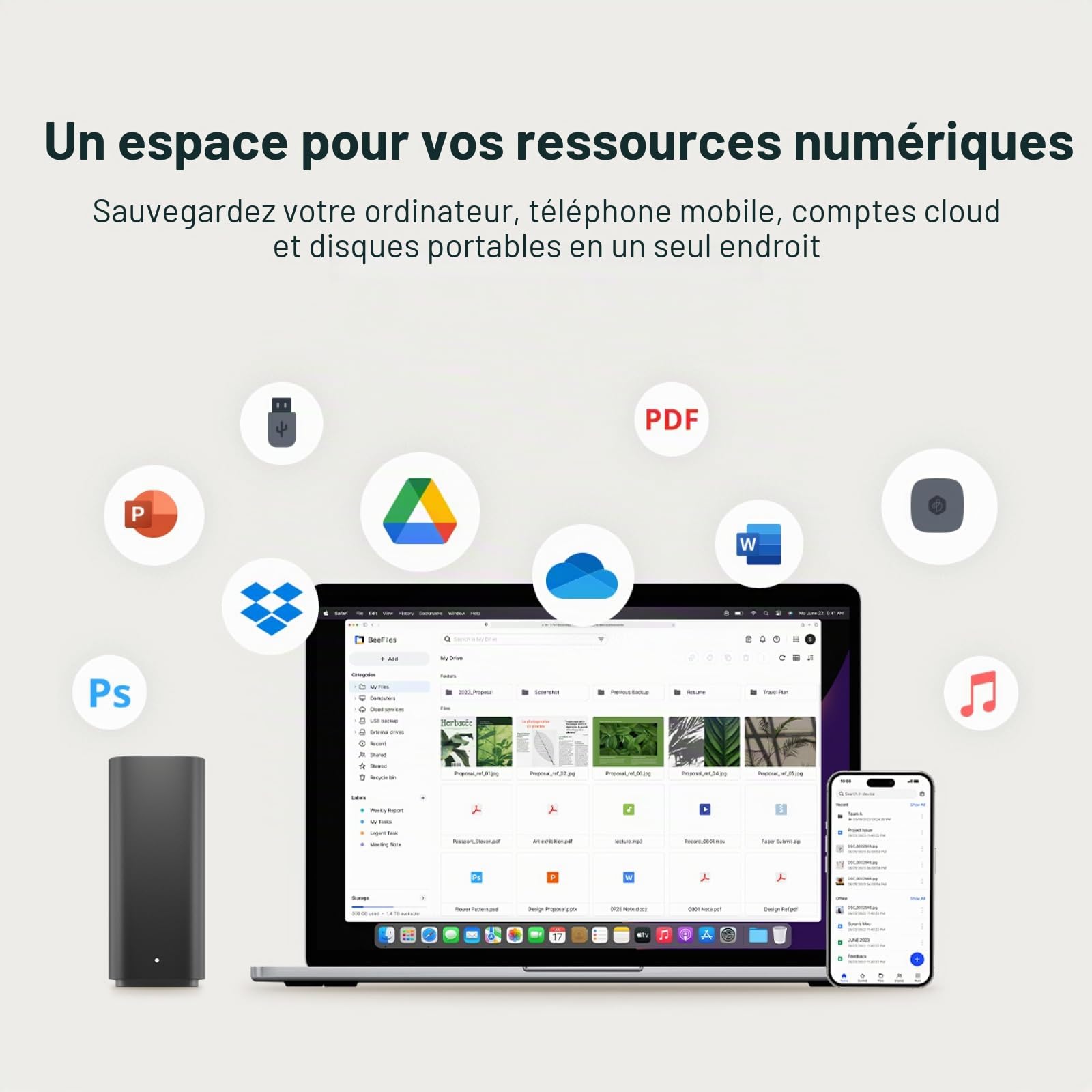 BeeStation 4 to de Synology | Créez Votre Cloud privé en Quelques Minutes | Stockez, sauvegardez et accédez à Vos ressources numériques et accédez-y Partout