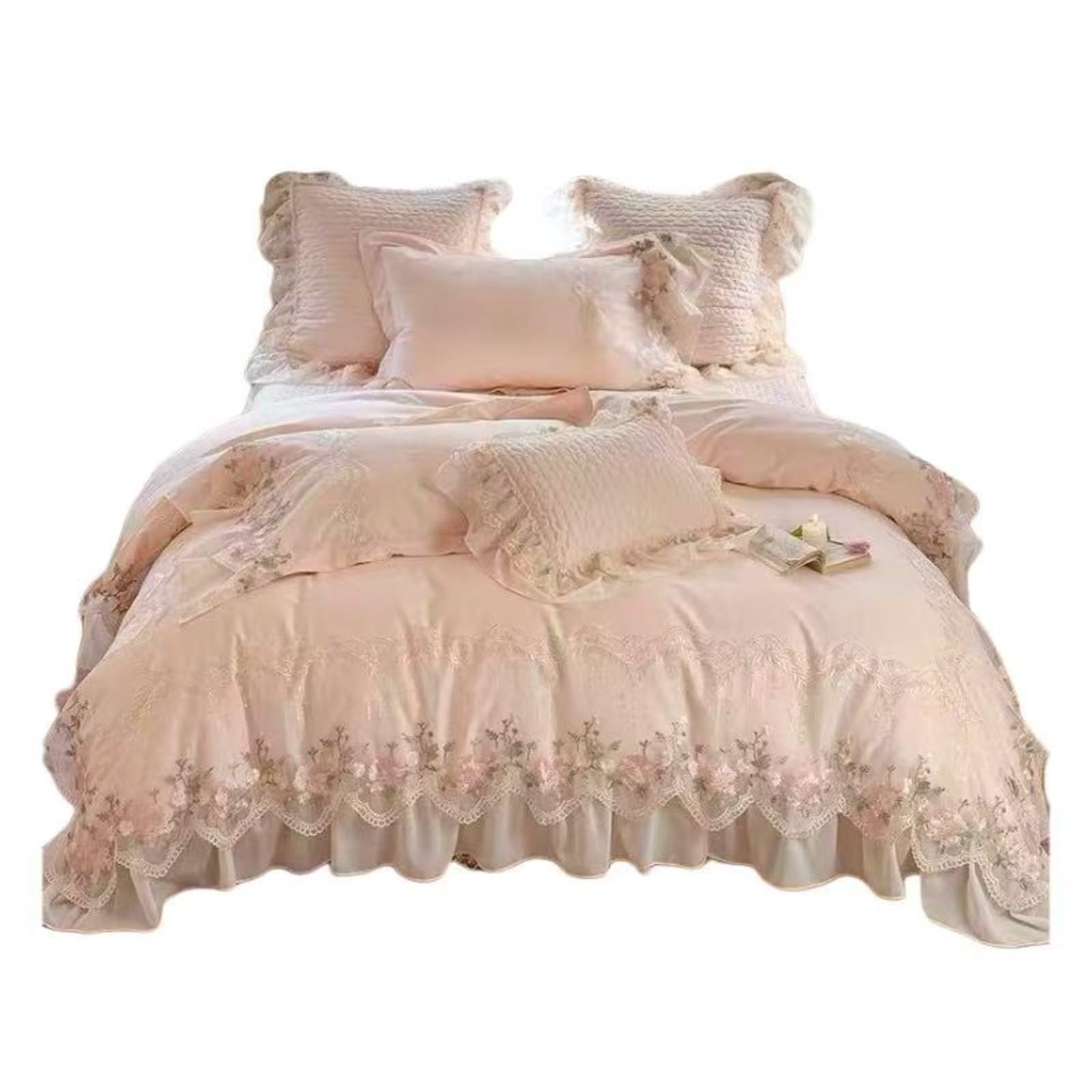 Housse de couette en coton à fibres longues supérieure style princesse chic