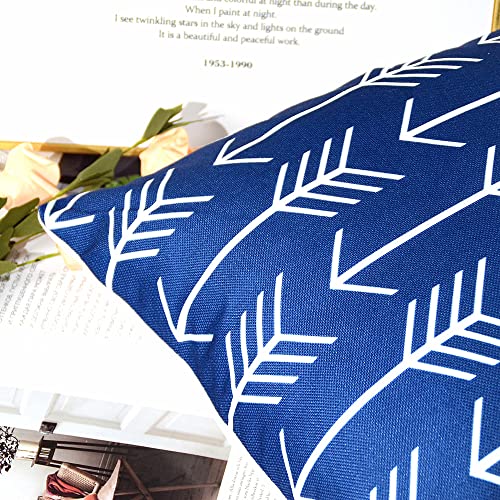 TIDWIACE Set of 6 Navy Blue Cushion Cover Outdoor Furniture Decorative Linen - Throw Pillow case for Home Office Sofa Bedroom Car Garden ,Invisible Zipper 45x45cm/18x18 Inch - Cosy Home Interiors TIDWIACE Set of 6 Navy Blue Cushion Cover Outdoor Furniture Decorative Linen - Throw Pillow case for Home Office Sofa Bedroom Car Garden ,Invisible Zipper 45x45cm/18x18 Inch - Image 5