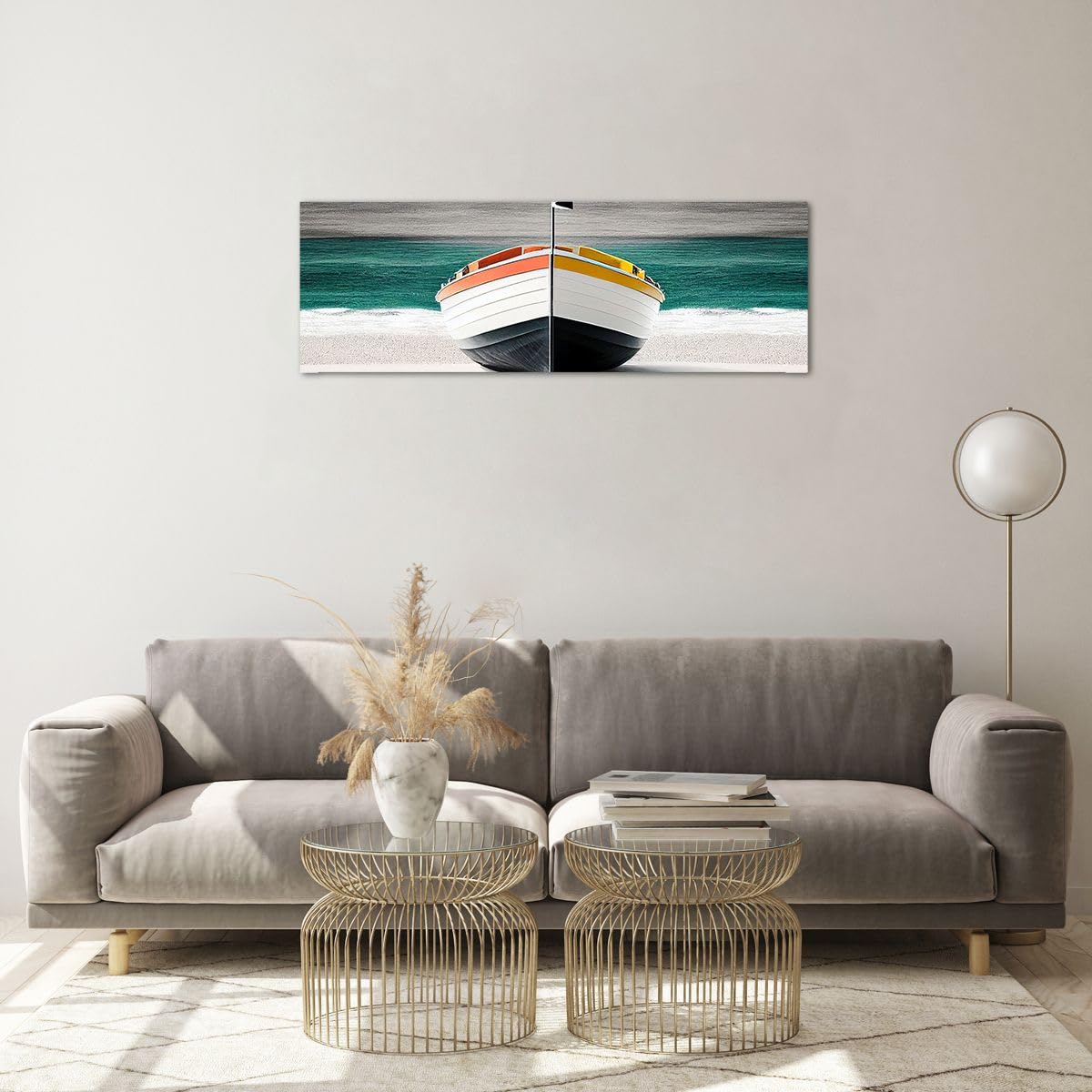 Impression sur Verre 90x30cm Tableaux Image Photo Paysage Mer Bord De