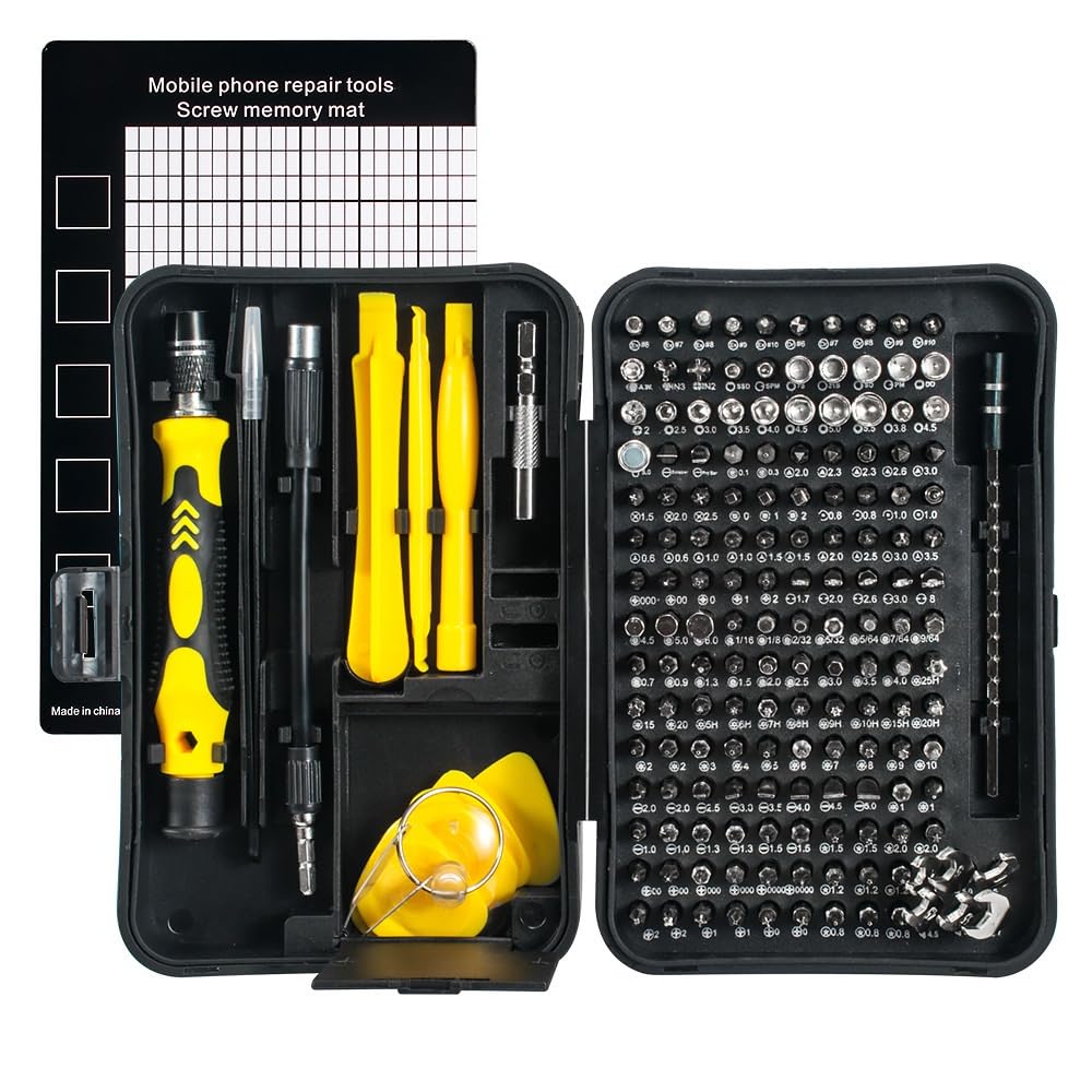 Juego de puntas destornillador magnético CRV 170 en 1, Torx for reparación electrónica teléfono y PC