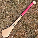 Smart and Sharp Premium Quality Ash Wood Hurling Stick 34 inches (Pink Handle) (Adult, Smart and Sharp Sports Inc.) (Include Cover) (Pink, Wood)