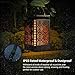 Solar Lanterns Outdoor Waterproof, Flickering Flame Outdoor Hanging Solar Lanterns Retro Solar Lights with Handle, Decorative Outdoor Lighting Solar Powered Umbrella Lights for Patio Garden 4 Pack