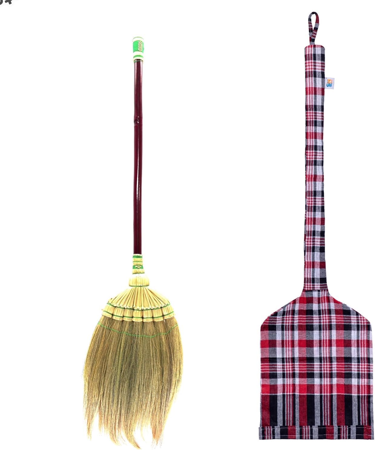 42 inch Traditional Hand Crafted Natural Broom Grass Whisk Broom Handmade