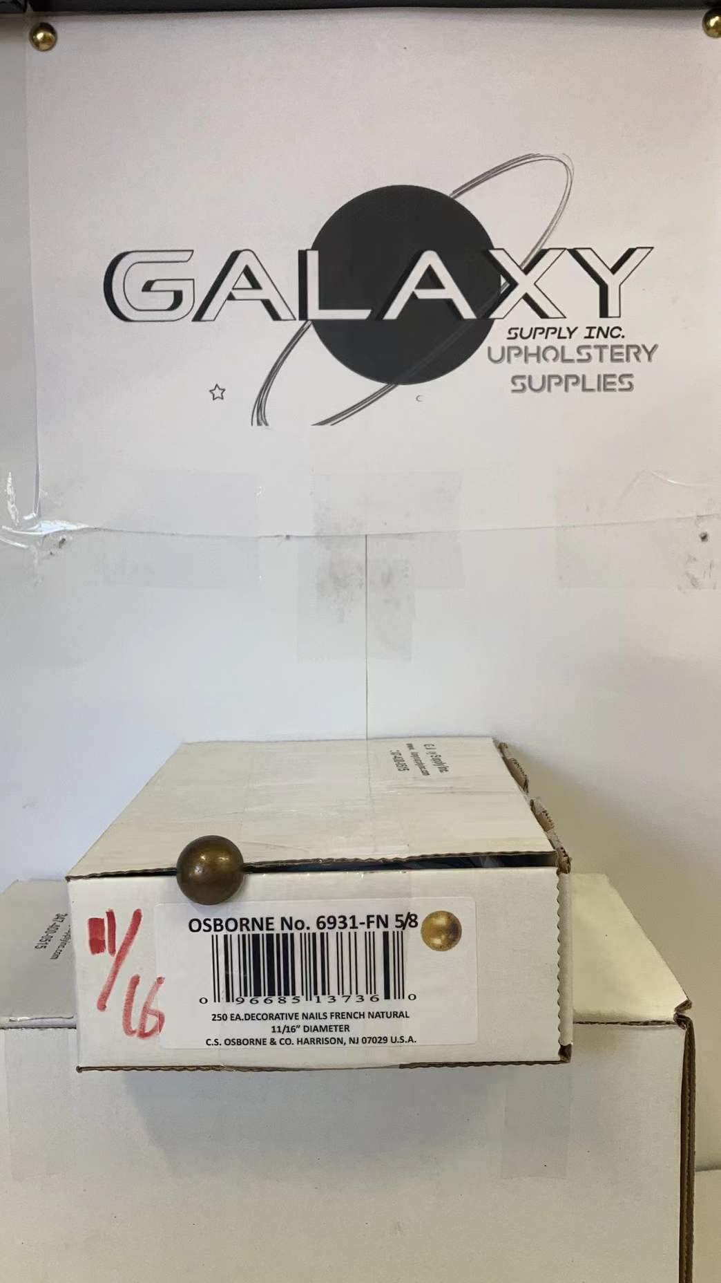 50 Qty: C.S.Osborne and Co. No. 6931-FN 5/8 - French Natural Nail - High Dome/Post : 5/8