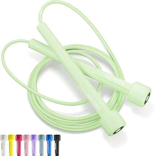 Miniatura 17 de Cuerda de saltar ajustable para fitness y ejercicio - Cuerda de saltar para cardio, boxeo y pérdida de peso - Cuerda de velocidad perfecta para