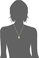 Vista 2 de Tienda Collection Oval Saint Christopher Medal Necklace with Rhodium Plated Stainless Steel Chain, 20