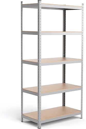 ERGOMASTER Estantes de almacenamiento de garaje de 5 niveles, estantería de garaje de 2920 libras, estantería resistente, ajustable, sin pernos,