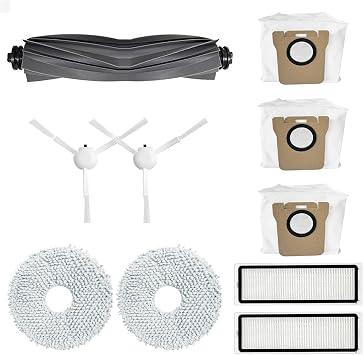 Main Brush Filters Side Brush Mop Cloth Kit Compatible for Dreame Bot L10s Pro S10 S10 Pro Vacuum Cleaner Replacement Dry and Wet Usage Color A