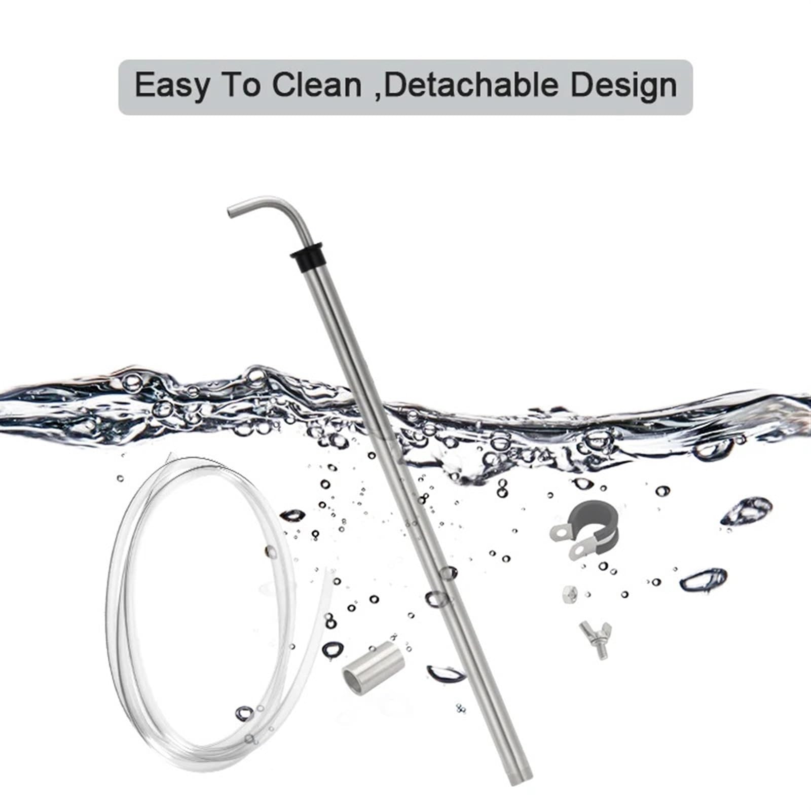 Home brewing Home Brewing Auto Siphon Racking Cane Stainless Steel Beer Syphon Tube Beer Transfer With 1M Tubing For Wine Bucket Carboy Akcesoria do browarnictwa