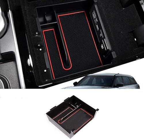 Caja de almacenamiento para reposabrazos de consola central de automóvil, bandeja para guantes para Land Rover Range Rover Velar 2017 2018 2019 2020