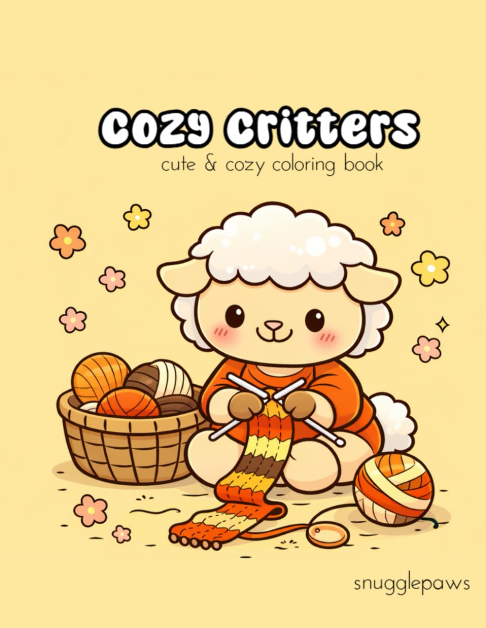 Cozy Critters: Cute Kawaii Coloring Book for Kids & Beginners – 50 Easy & Simple Pages of Adorable Animals