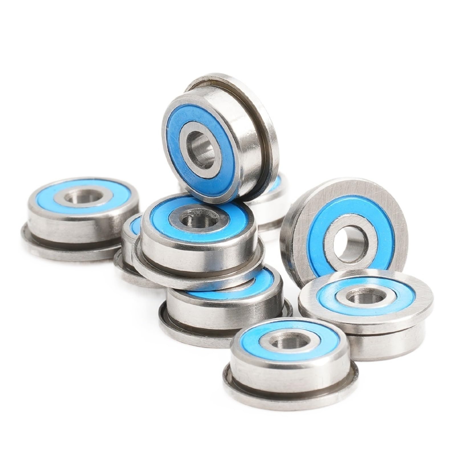 HYUJNAFZR Bimetal Seal Shield Micro deep Groove Bearing 10pcs F623-2RS 3 * 10 * 4mm ABEC-7 Flange Ball Bearings