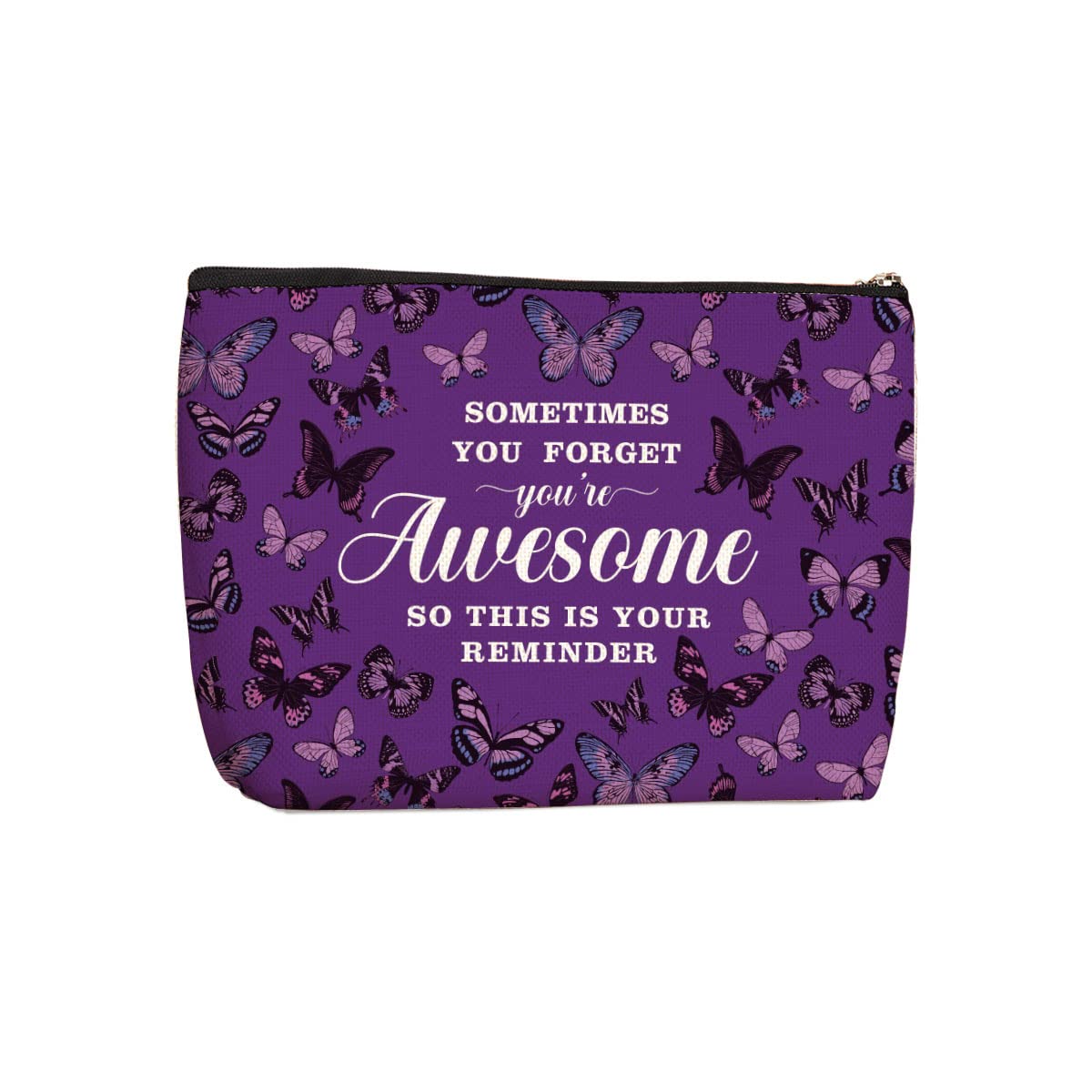 Wenboco Inspirational Purple Gifts for Women Purple Accessories Purple Stuff Butterfly Gifts Makeup Bag Birthday Christmas Gifts for Her Female Mom