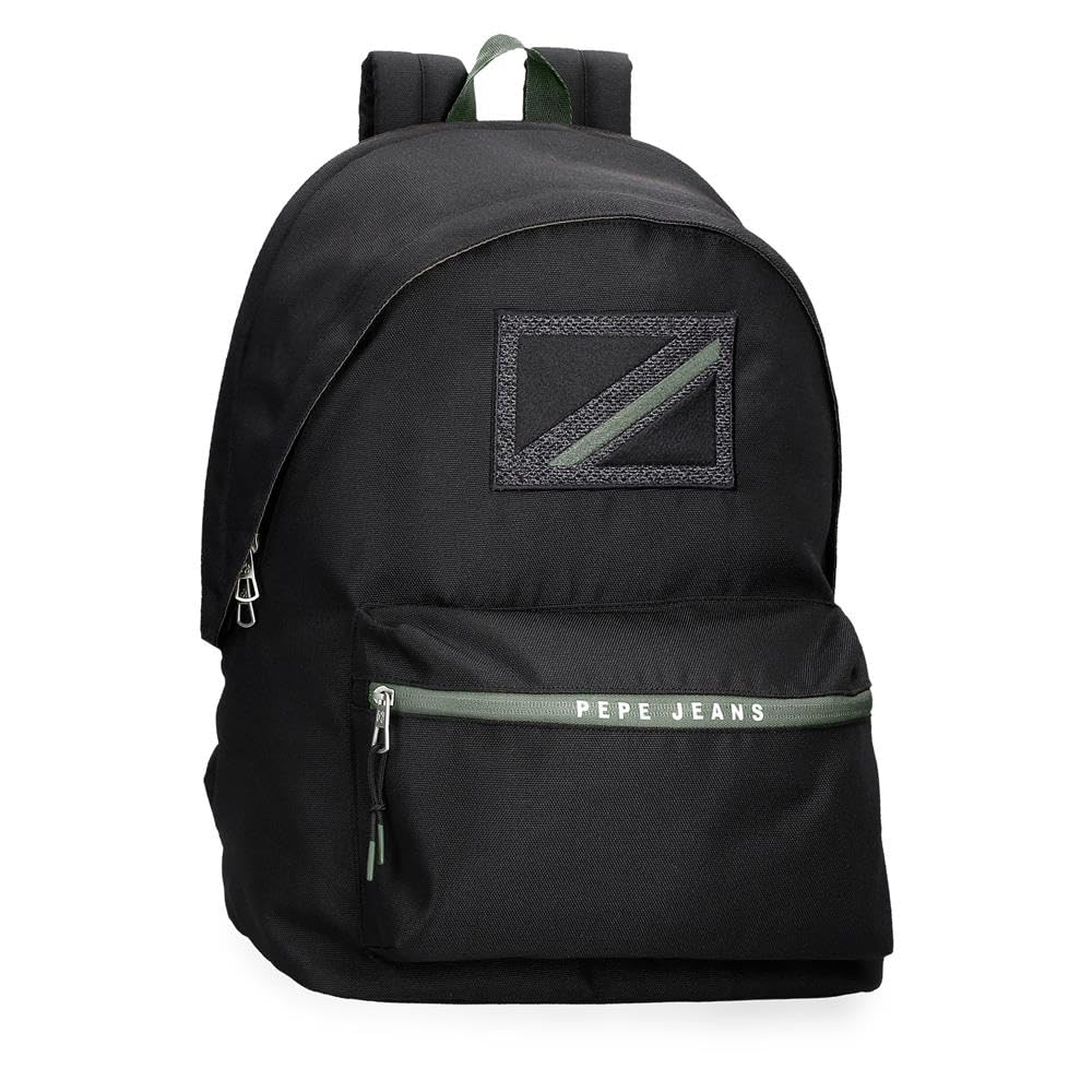 Pepe Jeans Alton Mochila Escolar Adaptable a Carro Negro 31x44x17,5 cms Poliéster 23,87L by Joumma Bags