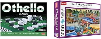 Funskool Games - Othello + Play & Learn-Dal Lake Kashmir,Educational Puzzle,7+Years