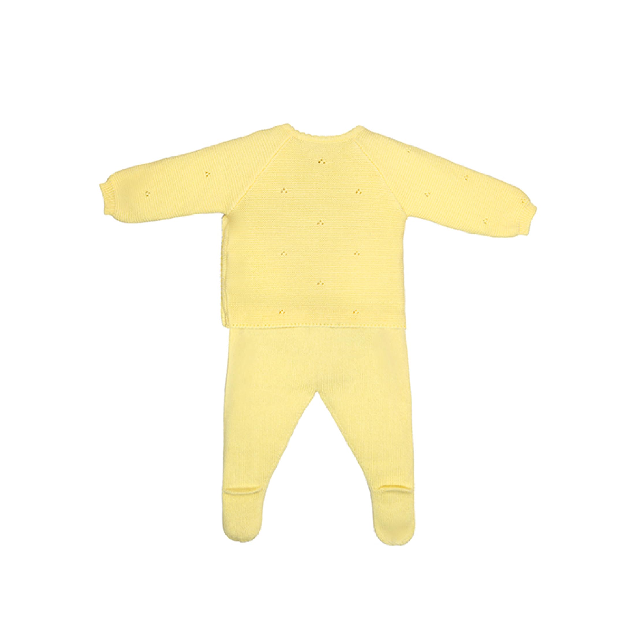 MINUTUS Conjunto Bebé Kyr con Gorro 100% Algodón, Ropa Recién Nacido (Amarillo, 3-6 meses (62 a 68cm))