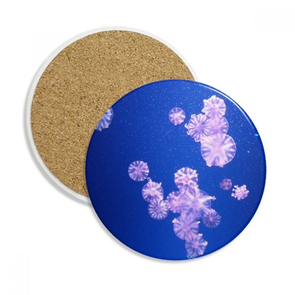 Coaster en céramique méduse océan | Porte-gobelet absorbant multicolore