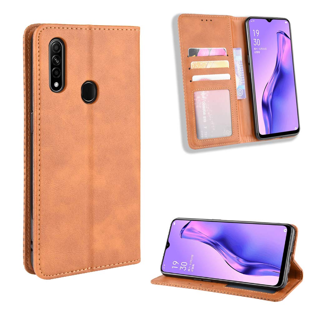 Cover Compatible with Honor 20i / 10i / 20e / 20 Lite Case,Compatible with Huawei P Smart Plus 2019 / Enjoy 9S / Maimang 8 Case PU Leather Flip Kickstand Wallet Card Slot Magnetic Closure Brown