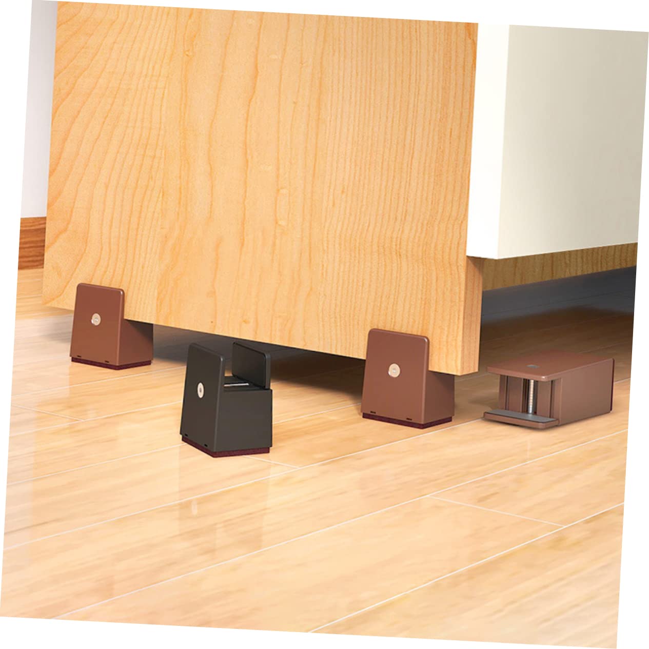 NUOBESTY 4pezzi Rialzo per Letto da Rialzo per Gambe da Letto Regolabili da Sollevatore per per Letti Piattaforma per Letti Regolabili Blocchi per Sollevamento