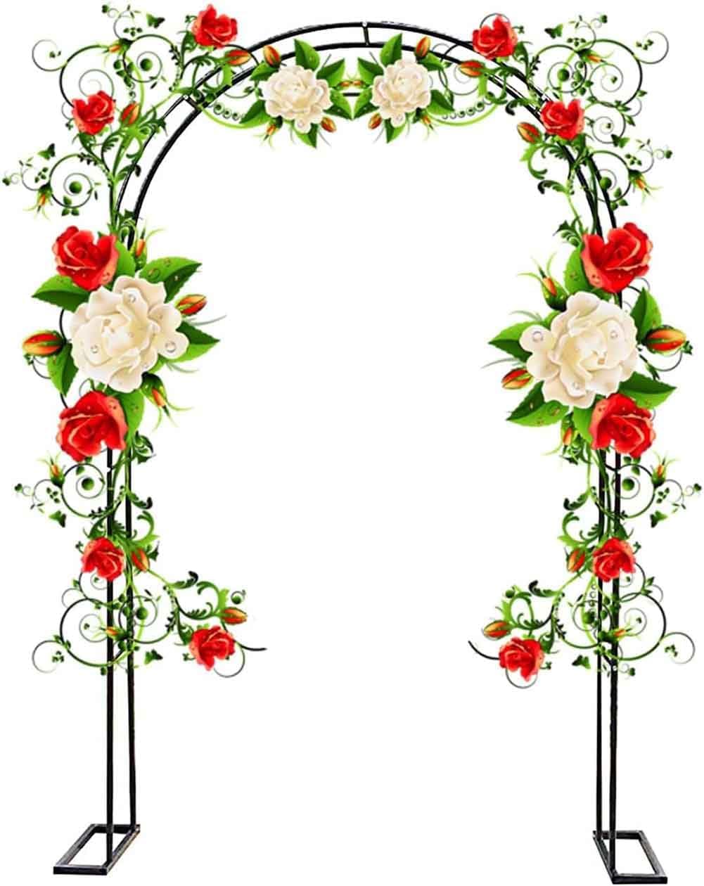 Large Garden Arch, Extra Wide 300/350Cm Garden Arbor Archway, Rose Arch for Roses Climbing Plants Support Wedding Arch Extra Tall Pergola Trellis Grape Vines Archway,White,W1.4M*H2.3M