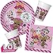 Produktbild 37-teiliges Party-Set * L.O.L. Suprise! * für Kindergeburtstag mit Teller + Becher + Servietten + Deko | LOL Sammenfiguren MGA Kinder Geburtstag Party Mottoparty Mädchen Pink
