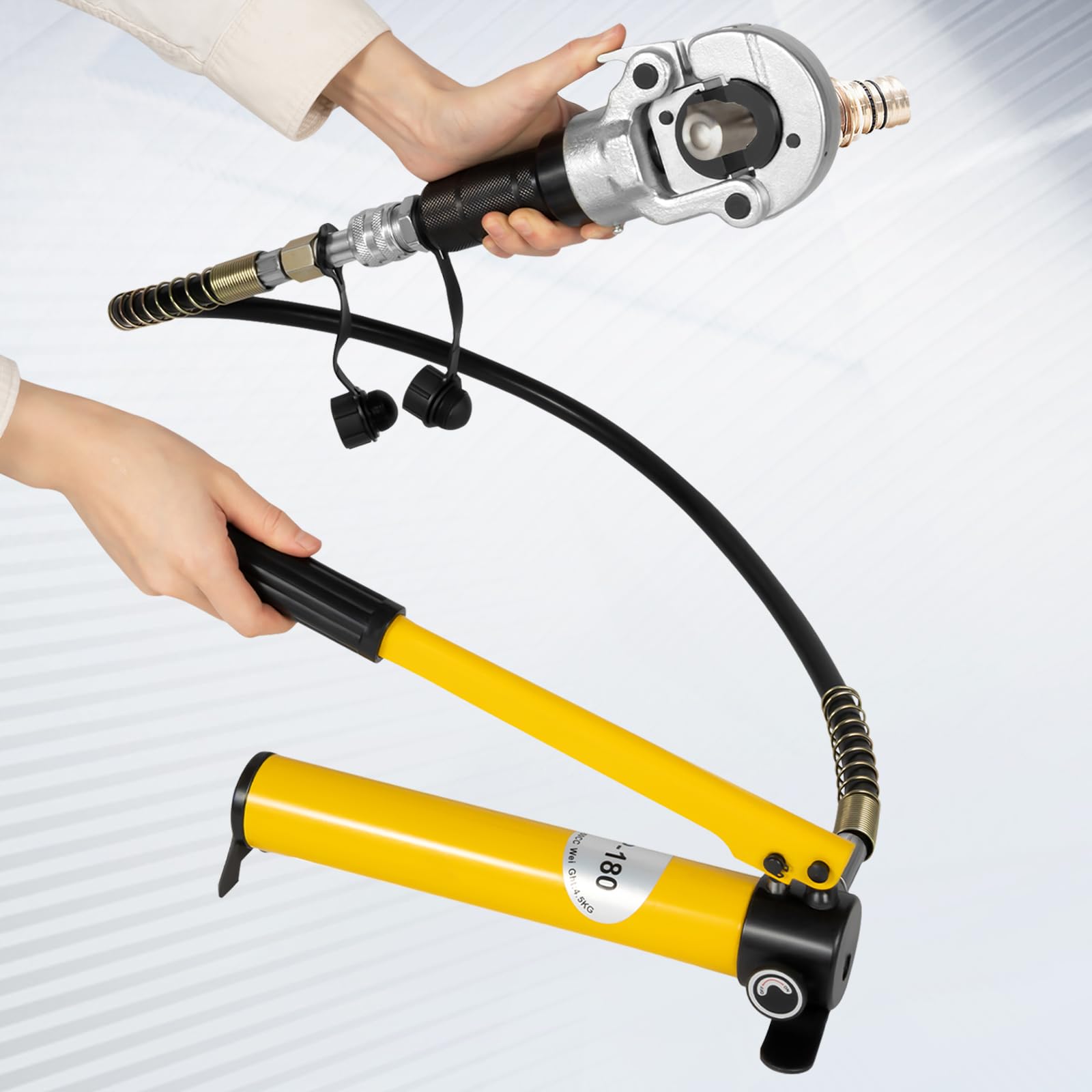 Pince à sertir hydraulique en cuivre avec profil en V pour PEX, PB, raccords en cuivre 6T, 38 x 23 x 16 cm