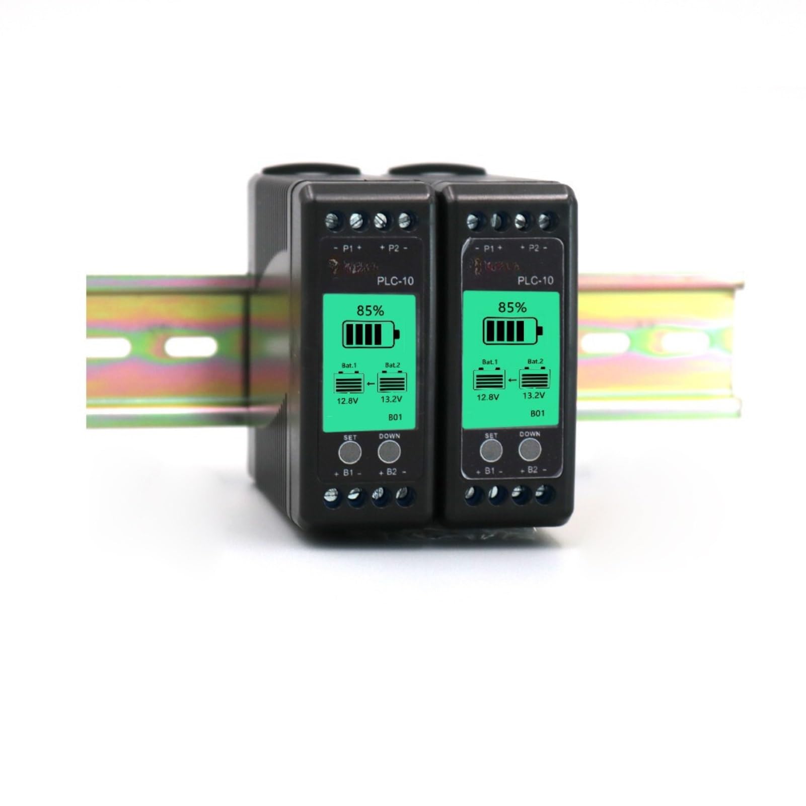 Jadeshay Korektor akumulatora, 2 x 12 V/24 V/48 V/60 V/72 V/96 V, balanser napięcia akumulatora, PLC-10, do akumulatorów kwasowo-ołowiowych, litowych, niklowo-metalowo-wodorkowych, solarnych systemów