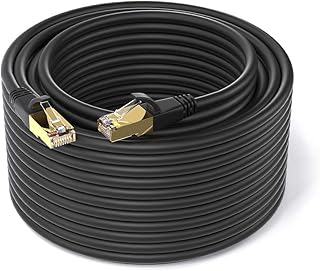 DbillionDa Ethernet Cable 100 ft, Cat 8 Ethernet Cable, Support Cat7/Cat5/Cat5e/Cat6/Cat6e Standards, High Speed 40Gbps 2000Mhz F/FTP LAN Wires with RJ45 Gold Plated Connector for Modem, Router, PC