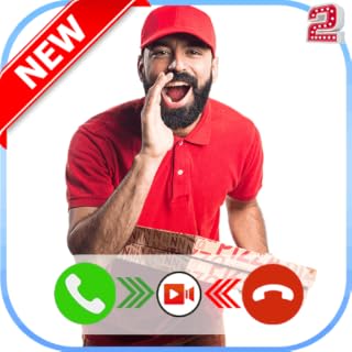 A Video Call From 🍕 Pizza 🍕 Delivery Man 👨 Fake Video Voice Call & Texting Simulator ID - PRANK | (NO ADS)