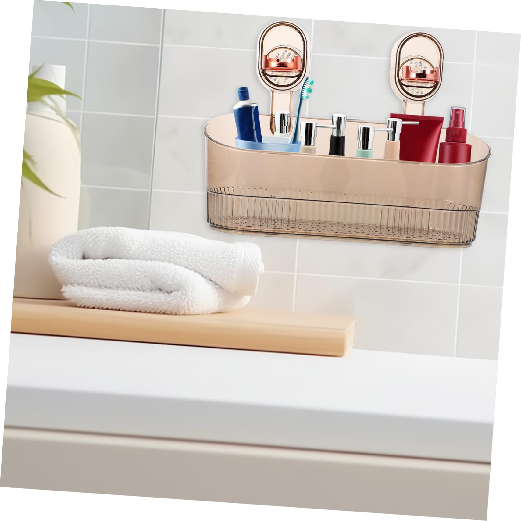ABOOFAN Duschablage und Kunststoff mit Saugnapf ohne Bohren Seifenhalter mit Starkem Saugnapf für Dusche für Bad Küche