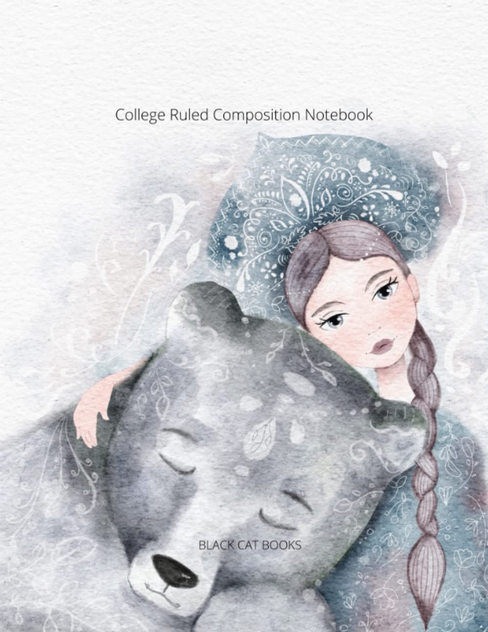 COLLEGE RULED COMPOSITION NOTEBOOK: Snow Queen Cover Design