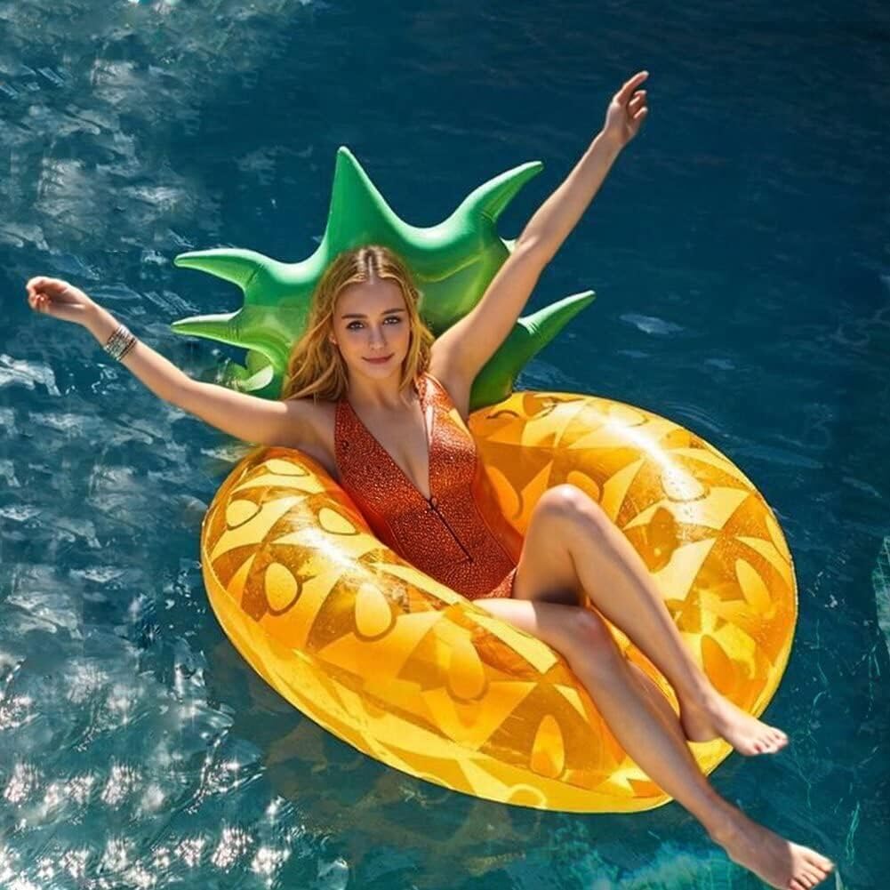 Flotador Inflable de Piscina, Gigante Sirena Colchoneta Piscina, Anillo de Natación Inflable, Juguetes de Pelota Flotante, Flotadores Piscina para niños, Colchoneta Hinchable