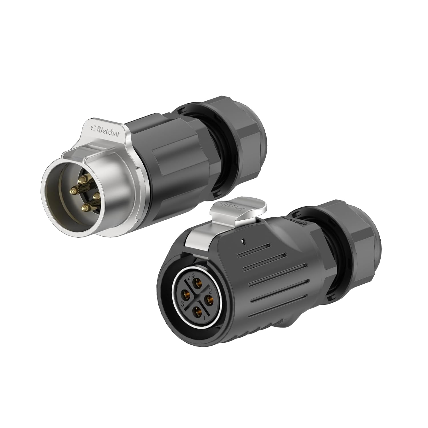 LP20 14PIN Industrial Waterproof Connector IP68 Quickly Plugging Aviation Connector Solder-Assembly M22 14PIN Circular Connector Fast Release Electrical Connector Female Plug&Male Socket