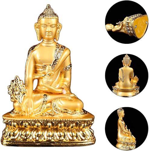 Miniatura 5 de VICASKY Estatua de Buda Tailandia Regalos de casa Regalos al aire libre Estatua de Buda de latón Buda de oro Fengshui Estatuas de Buda Regalo de