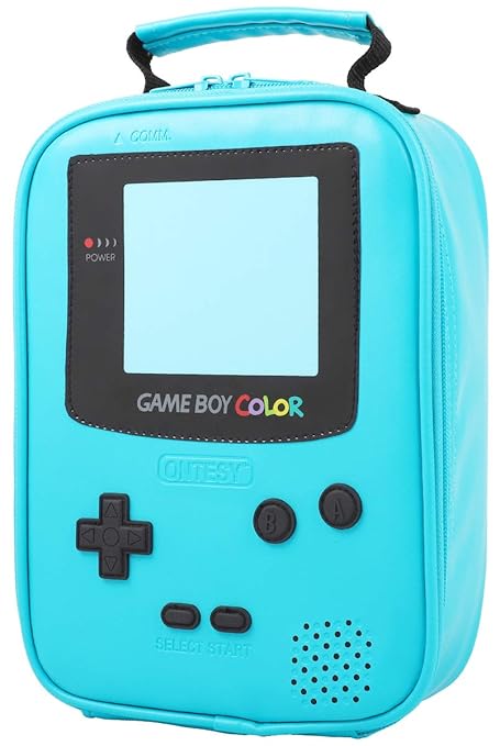 ONTESY Game Console Lunch Box Leather Reusable Lunch Bag Waterproof Thermal Insulated Mini Cooler for Boys Girls Kids Toddlers Teens for Picnic School Daycare (Teal)