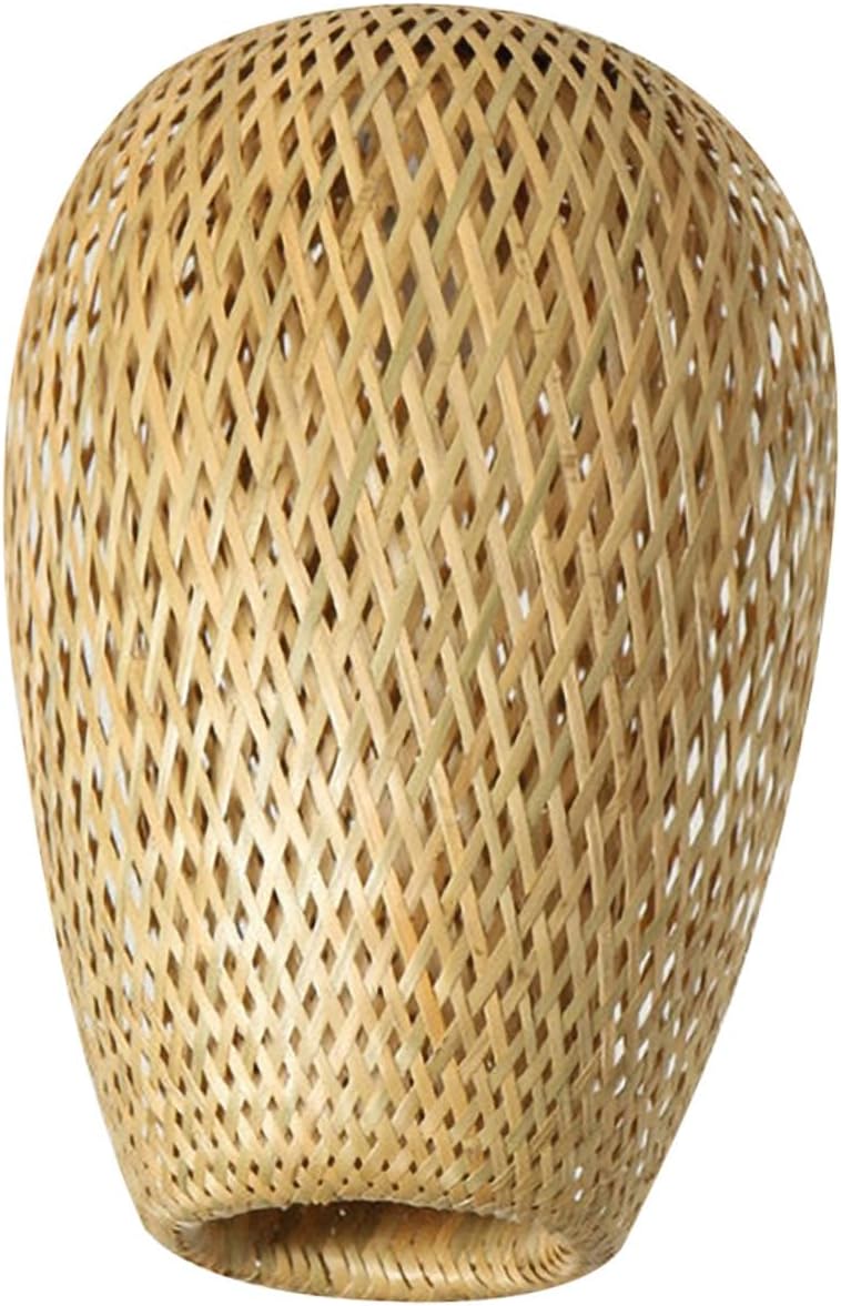 BESTOYARD Rattan Lamp Shades Woven Bamboo Light Cover Replacement Lampshade for Decor