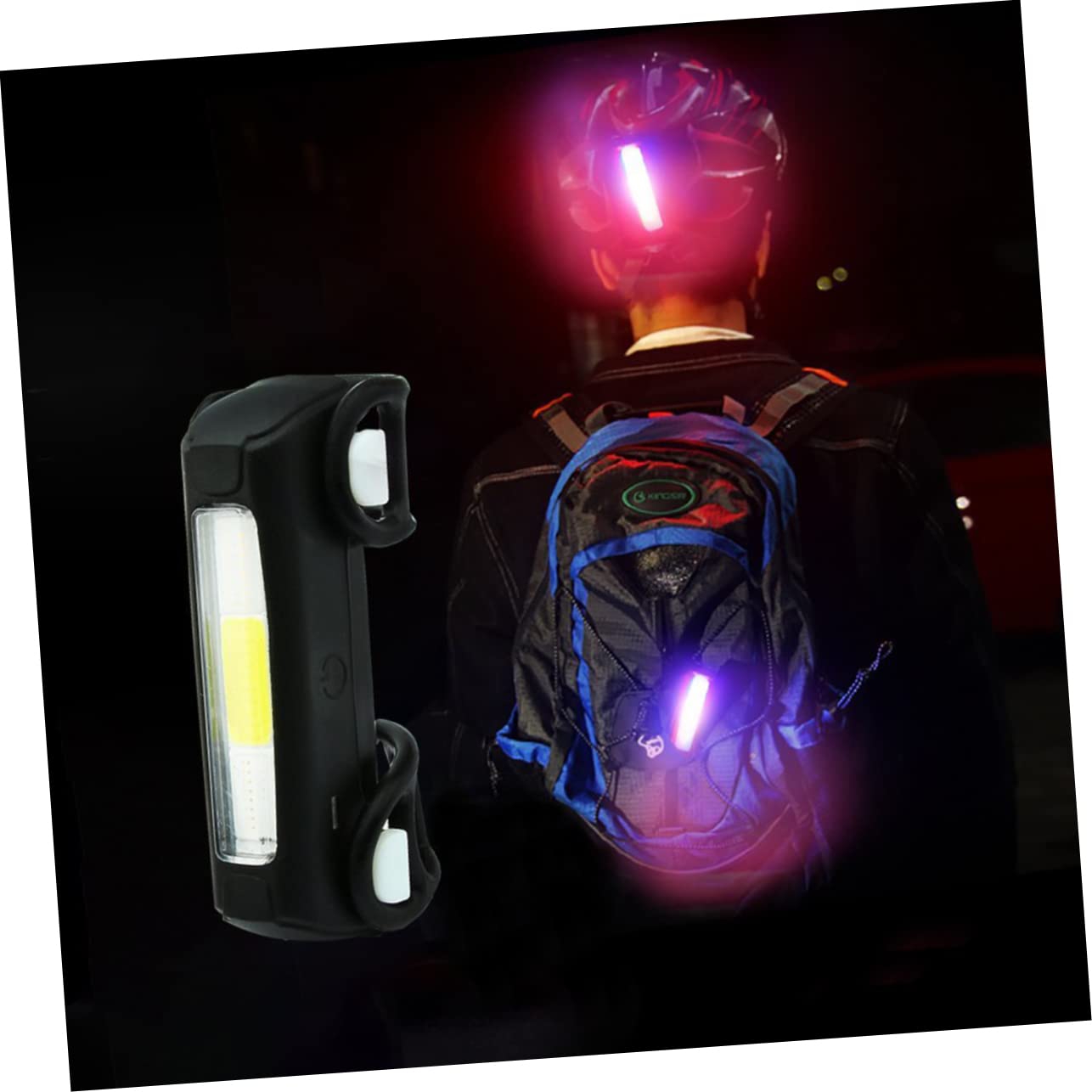 Toddmomy 3 Pièces Mini feu arrière Rechargeable feu arrière Super Brillant Feux arrières Lampe de Poche de sécurité à vélo Lampe de vélo Rechargeable équitation Lumière d'alarme