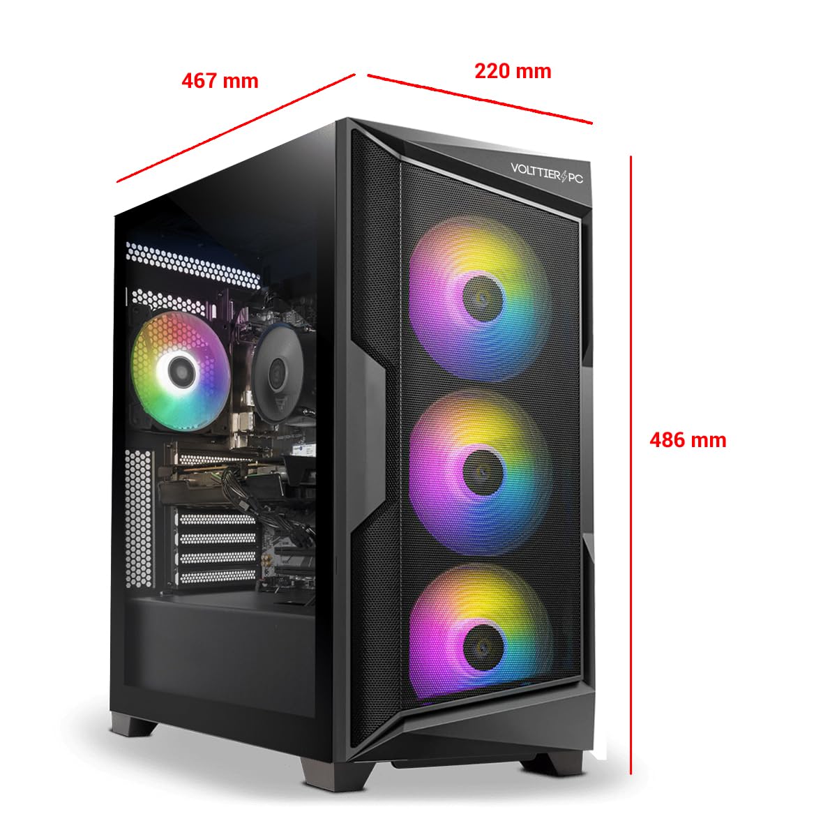PC PC Gaming AMD Ryzen 5 5500 6x4.2GHz | Nvidia Geforce RTX 5060 | 32GB RAM | 1TB SSD NVMe | WiFi 6 + Bluetooth 5.2 | Windows 11 Pro | PC desktop