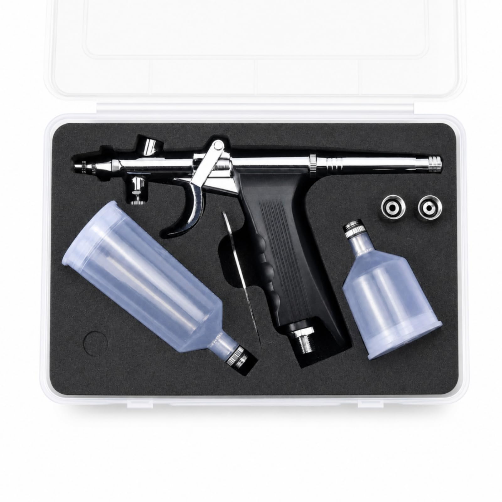 Doppelwirkungs-Spritzpistole Vielseitig Spritzpistole mit Metallgehäuse Einstellbar Spritzgerät für Bastelarbeiten, 0,5 MM