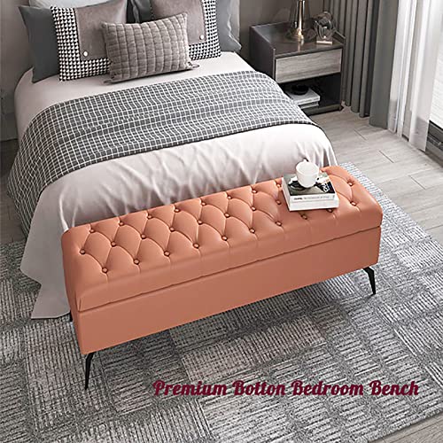 Banco de dormitorio moderno de madera maciza rectangular tapizado 4