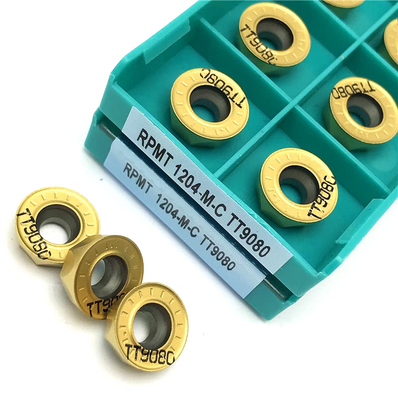 Set de 10 insertos de carburo RPMT1204 M C TT9080 para fresado miniatura 3